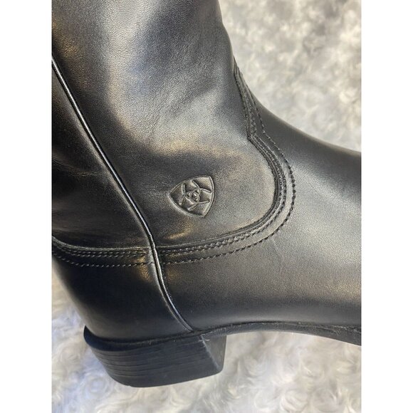 Ariat Black Leather Boots Heritage Roper Style 35501 Size Men’s 8.5 D - Picture 16 of 16